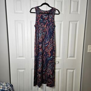 Soft Surroundings Santiago Maxi Dress Size Small Petite Sleeveless Tank Pockets